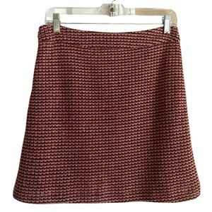 Lucca Women’s American Trilogy Pink Cat Face Patterned Woven Mini Skirt Size Med